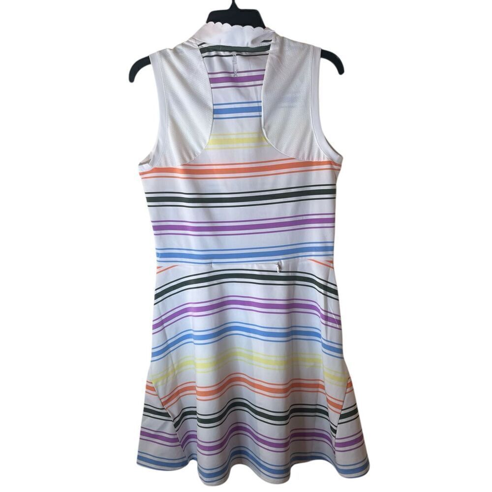 RLX Ralph Lauren‎ White Striped Golf Pickleball Sleeveless Dress